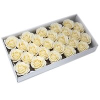 Seifenblumen große Rose Elfenbein